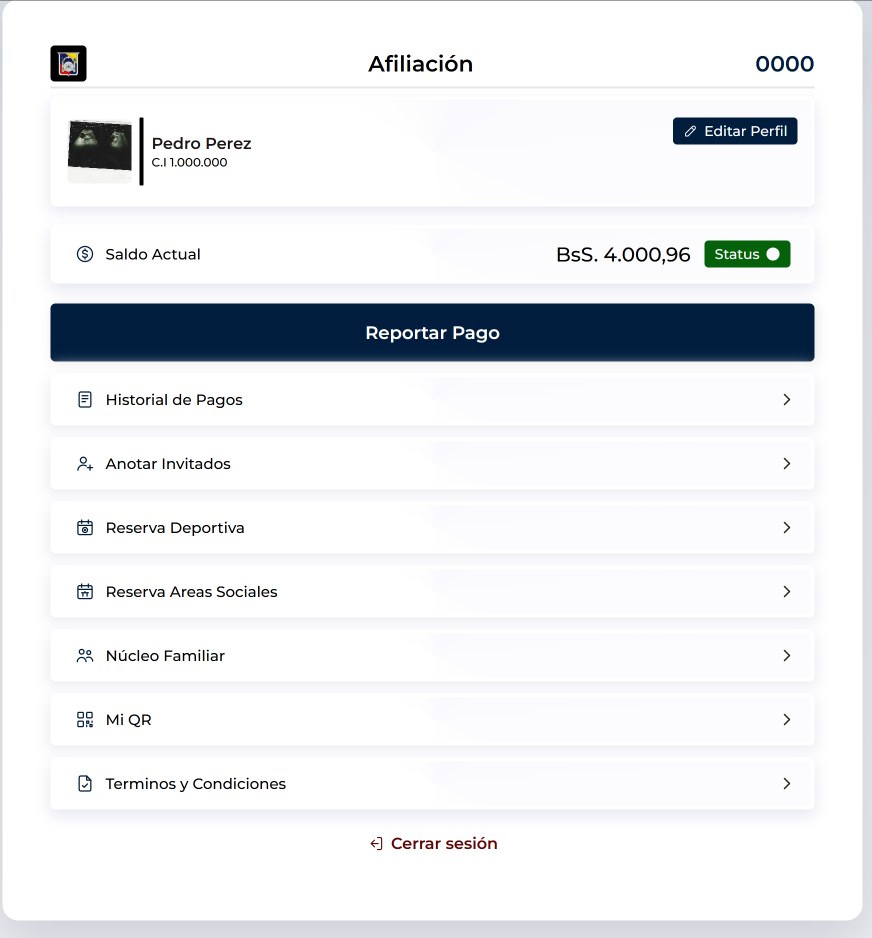 Captura de pantalla del proyecto Polígono Valencia — App de socios conectada a Profit - Socios que pagan con Pago Móvil, reservan y entran con un QR, con saldos sincronizados desde Profit.