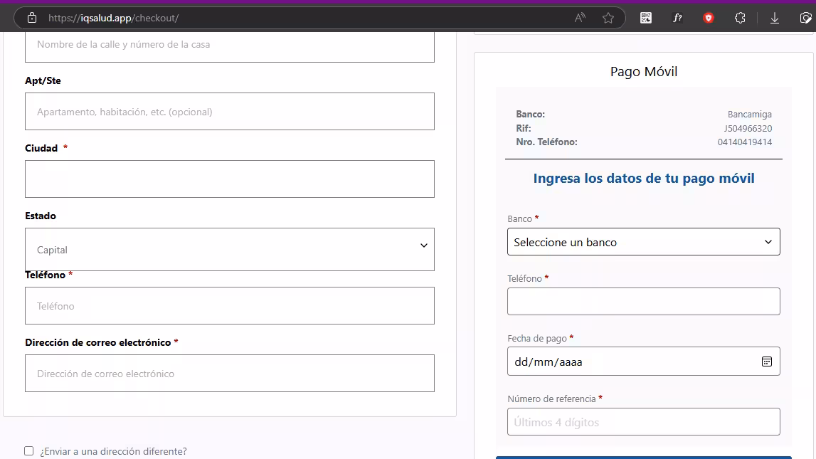 Captura de pantalla del proyecto Plugins de WordPress/ Woocommerce - Para crear un nuevo metodo de pago venezolano 'pago Movil'