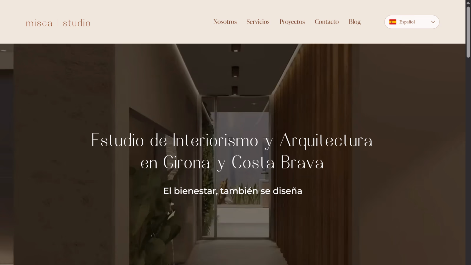 Captura de pantalla del proyecto Misca Studio — Optimización y conversión - Plan integral de rendimiento, SEO técnico, UX y seguridad para miscastudio.com: hero ligero, caché LiteSpeed, PHP 8.3 y CTAs de contacto.